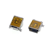 2x Mini USB Socket 5P Female Port USB Flash Drive GPS Repair Mini-B SMD Repla... picture