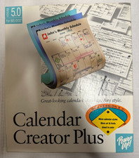 VTG Power Up Calendar Creator Plus Version 5.0 for MS-DOS Software Vintage PC picture