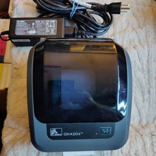 Zebra GK420D Direct Thermal Label Printer w/ Power Cable - Tested - 4 inch wide picture