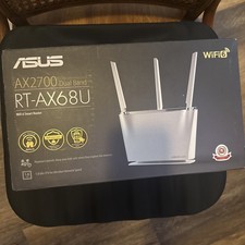 ASUS RT-AX68U AX2700 Dual-Band Wi-Fi 6 Router - White Light Use Gaming Router picture