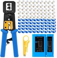 Cat6 Cat5e Cat5 Crimping Tool, Crimper for rj45 rj12/11 Pass-Through Connectors picture