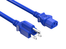 4ft NEMA 5-15P to C13 Universal  AC Power Cord 14AWG  SJT 15A/125V, Blue picture
