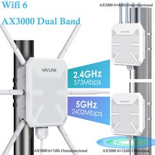 AX3000 WiFi 6 Outdoor AP IP67 3km Range 256 Devices PoE & High-Gain Antennas picture