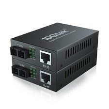 10Gtek 1.25G Gigabit MultiMode Fiber Ethernet Media Converter MMF Dual SC Fiber picture