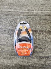 Radio Shack A-B USB 2.0 Cable 6 ft long Gold-plated 26-713 NEW picture