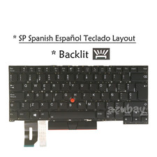 SP Spanish Laptop Keyboard For Lenovo Thinkpad T14s Gen 1, T490s T495s, Backlit picture