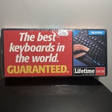 Vintage KeyTronic Lifetime Series Keyboard Lifetime Designer BLACK Sealed NOS picture