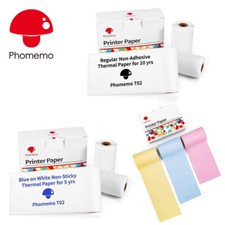 3 Rolls Printer Label Long-Lasting Thermal Paper for Phomemo T02 Sticker Printer picture