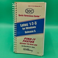 Vintage Lotus 1-2-3 For Windows Release 5 DDC Quick Reference Guide Iris Blanc picture
