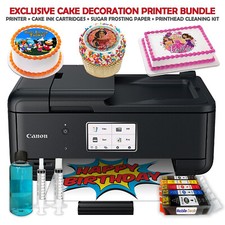 Canon Cake Topper Image Printer, Edible Ink Cartridges, 12 Sugar Sheets Bundle picture
