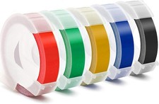 Embossing Label Tape Compatible with Dymo Label Maker,3/8 Inch 3D Plastic lot picture