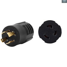 NEMA L14-30P to L5-30R 30 Amp Compact Twist Lock Power Adapter for Generators picture