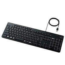 ELECOM Wired Full Keyboard Quiet Design Antibacterial Black TK-FCM114SKBKNEW picture
