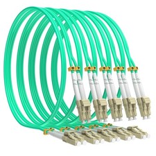 5 PCS 0.5m OM3 Fiber Patch Cable Multi Mode LC To LC Optic Duplex 50/125m picture
