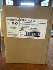 NEW Box of 20 Ortronics OR-40300555 TracJack Faceplate 6Hole Dual Gang Fog White picture