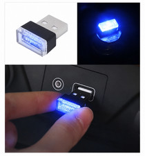 Blue Mini USB Car Atmosphere Lights LED Cigarette Lighter Decorative Lights picture