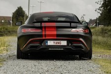Cars black mercedes amg gts Desk Mat Stitched picture