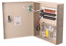 9 Channel Dc12v 5 Amp Ptc Fuse Cctv Power Supply With Metal Box Ac Plug And Lock picture