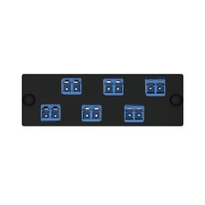 Panduit FAP6WBUDLCZ 6 Fiber LC Duplex FAP OS2 Fiber Adapter Panel Blue picture