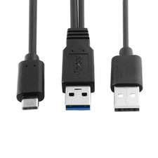 cablecc Type-C USB-C to USB 3.0 Male & 2.0 Dual 60cm, picture