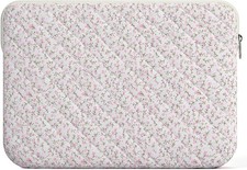 13-14 inch Cotton Quilted Laptop Sleeve for Women, Aesthetic Puffy Laptop Case picture