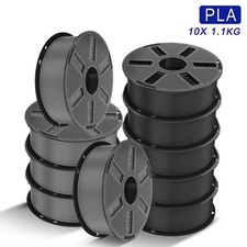 JAYO 10x 1.1KG PLA Black Gray 1.75MM 3D Printer Filament Low Shrinkage No Clog picture