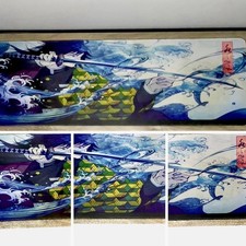 Wide Mouse Pad 35” x 11-3/4” Demon Slayer Anime Giyu Tomioka & Nichirin & Water picture