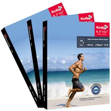 150 Sheets Koala Ultra Premium Glossy Photo Paper 8.5x11 for Inkjet Printer 72lb picture