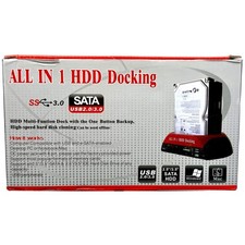 USB 3.0 SATA IDE HDD Docking Station 2.5 3.5 Hard Drive Clone Dock Mac PC picture