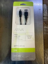 Ativa Mini USB 2.0 Cable 6ft # 833-205 picture