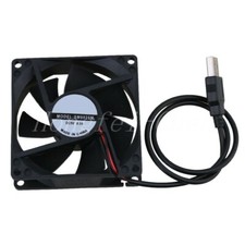 5V 80mm Black Plastic Computer Case Cooling Fan Quiet USB Connect picture