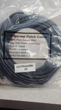 Case of 25 CAT6 Ethernet Patch Cord RJ45 LAN Network Cable Black 50ft  picture