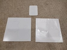 Apple Logo Decal Stickers, White, Lot of 6, Authentic Genuine Apple picture