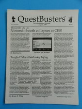 QUESTBUSTERS AUG. 1989 VOL. VI, #8 NINTENDO BOOTH COLLAPSES AT CES picture