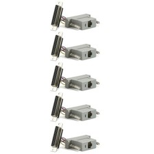 5 Pcs DB25 25 Pin Parallel Female to RJ45 Cat5 8P8C Connector Adapter Extender picture