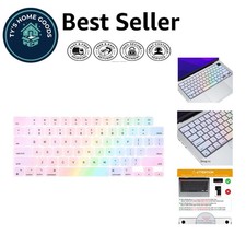 Stylish Rainbow Silicone Keyboard Cover for 2023 MacBook 13.6/15 & Pro 14/16 picture