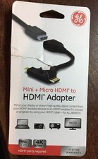 GE Mini HDMI + Micro HDMI to HDMI Adapter 33587 picture