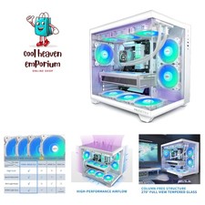 ARGB Gaming PC Case Y6 - White Mid Tower with 6 Pre-Installed Fans & Type-C picture