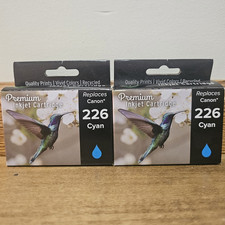 Premium 2 Pack 226 Cyan Compatible Inkjet Cartridge for Canon Model 226 picture