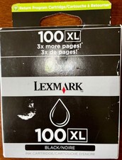 Lexmark 100XL Black Ink Cartridge 14N1068 High Yield Genuine OEM New Sealed picture