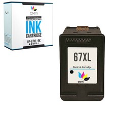 Replacement for HP 67XL Black Ink Cartridges 67 XL fits Deskjet Plus Printers picture