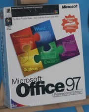 Sealed Microsoft Office 97 Professional Edition Software 97 NEW Vintage Big Box picture