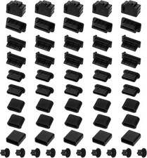 55Pcs USB Cover Cap HDMI Port Covers Micro USB Dust Plug Cover Caps USBC Plug Co picture