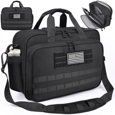 Travel Messenger Laptop Bag 17.3 Inch Carry on Large Tactical Briefcase YKK-Z... picture