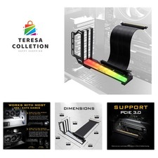 Compact Vertical GPU Support with ARGB Effects & Enhanced Cooling Design - Black picture