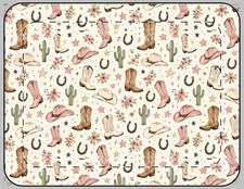 Western Cowgirl Pattern Laptop Sleeve | Boots, Hats, Cactus picture