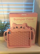 Shockproof Pink Cat Bumper Case for Apple iPad Pro/Air 11