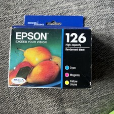 Epson T126520 126 High-Capacity Ink Cartridge 3 Pc Cyan/Magenta/Yellow Exp 09/24 picture