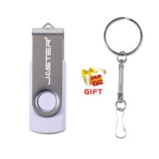 128GB 64GB 32GB USB2.0 Flash Drive Free Custom Logo Metal Swivel Keychain Case picture