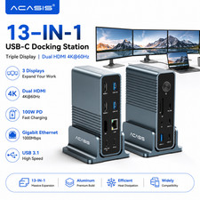 ACASIS USB-C Docking Station 3 monitors | Dual HDMI 4K@60Hz & Gigabit Ethernet picture
